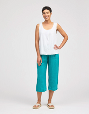 CUT LOOSE Linen Cotton Jersey Raw Edge Tank - 5015448