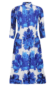 Alquema Nehru Coat Dress - BLUE QUARTZ