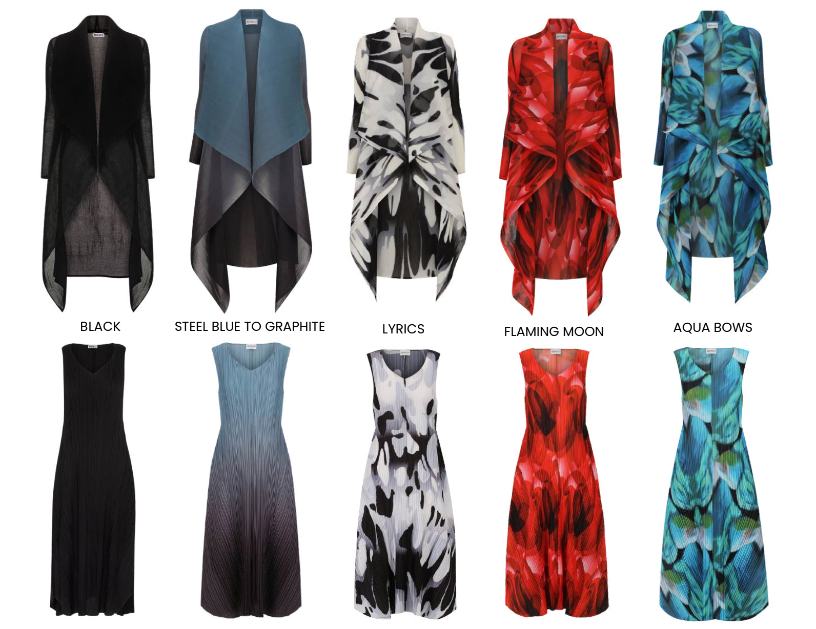 Alquema Long Collare Coat - CHERRY OMBRE