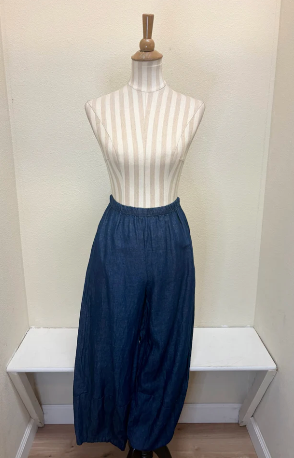 CUT LOOSE Flax Denim Lantern Pant - LAUNDERED - 0452388