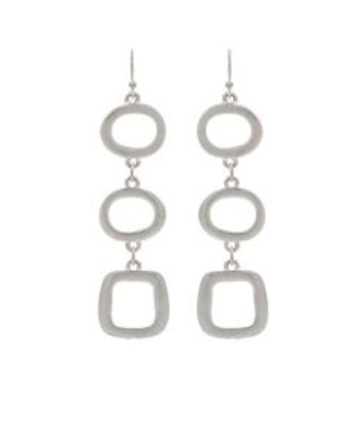 RAIN Silver Squares & Circles Earring