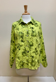 CUT LOOSE Leoni Floral Print Fitted Shirt - 4707649 - EUPHORBIA
