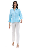Parsley & Sage SHELLY SHIRT - 26S467G - TURQUOISE