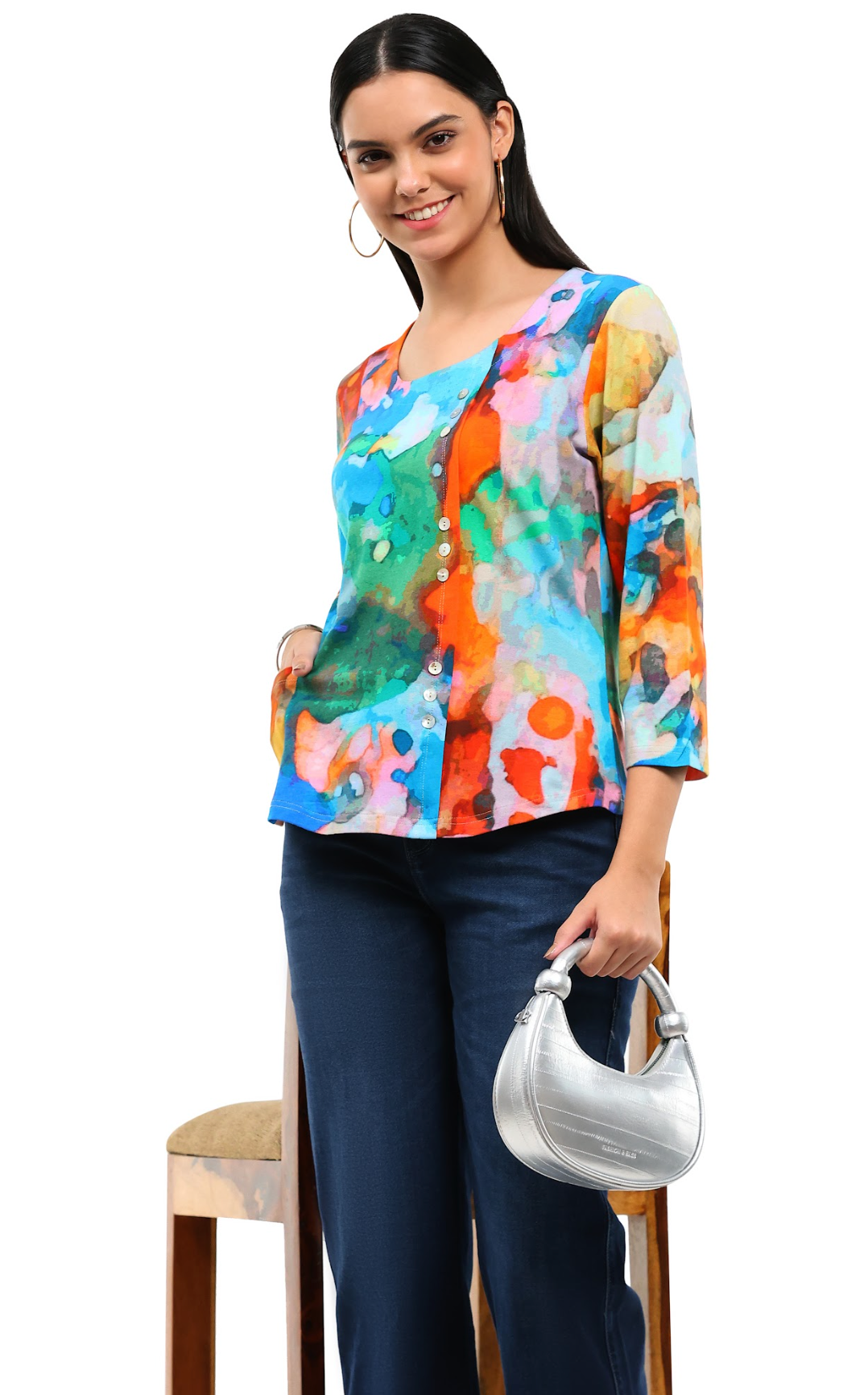 Parsley & Sage HARPER BUTTON TOP - 26T07C6