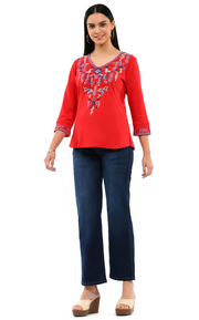 Parsley & Sage JENNA TOP - 26S446CP - RED