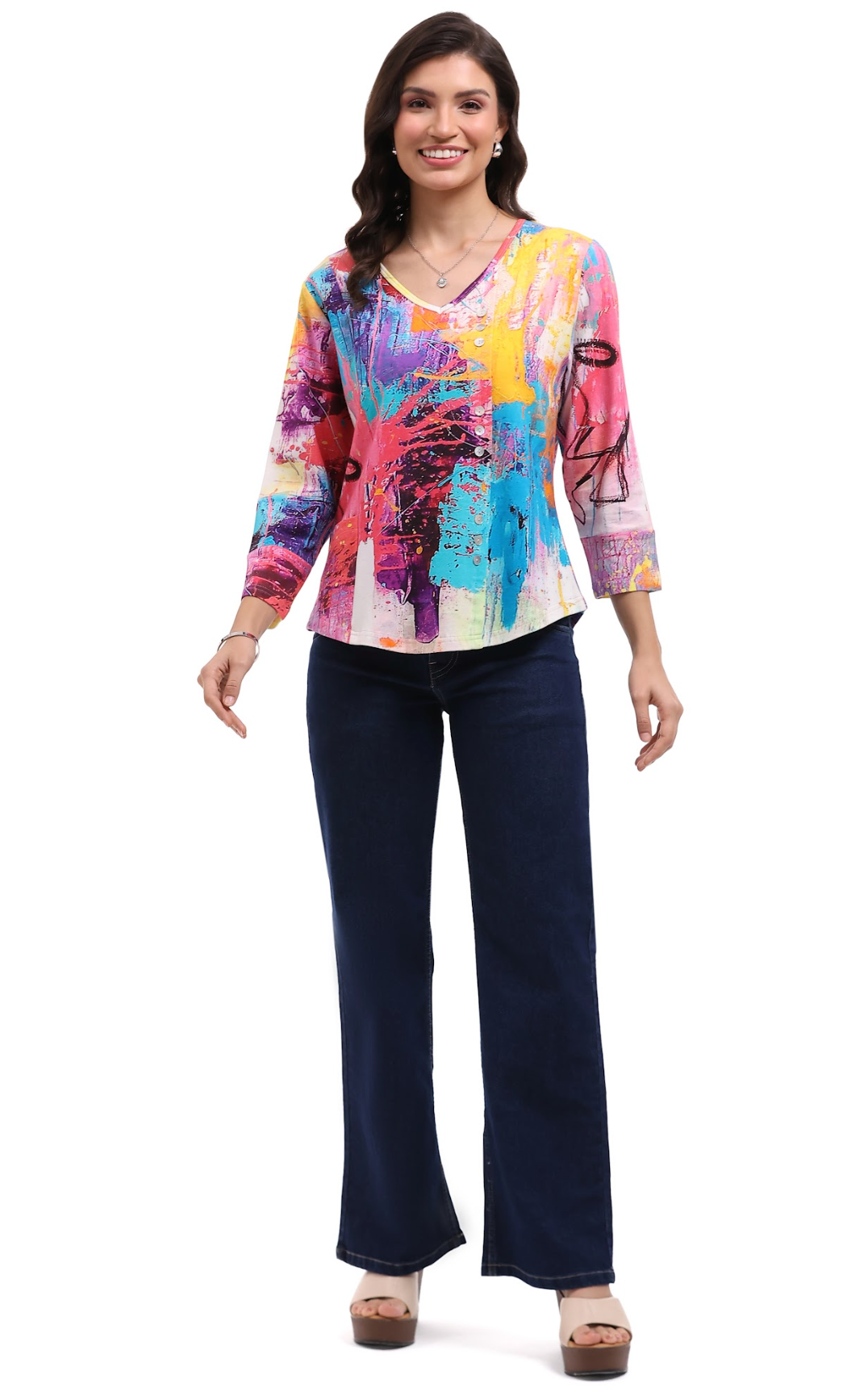 Parsley & Sage VIVIAN BUTTON TOP - 26T20C6