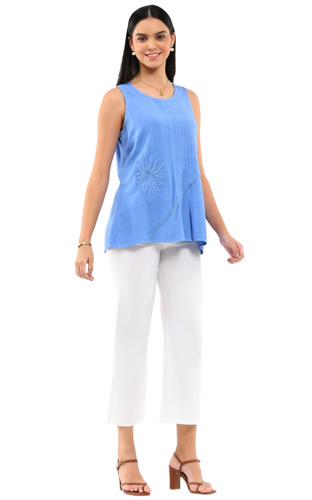 Parsley & Sage BIRDIE TANK - 26S484A - BLUE