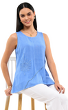 Parsley & Sage BIRDIE TANK - 26S484A - BLUE