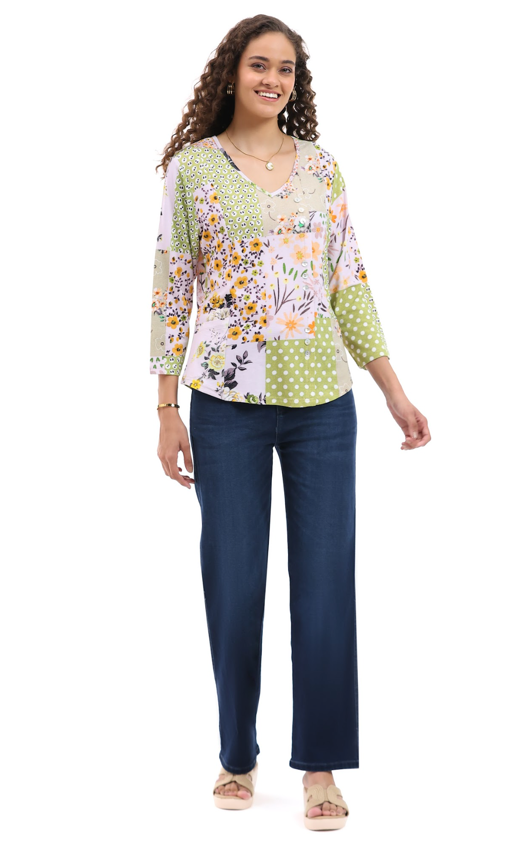 Parsley & Sage QUINN BUTTON TOP - 26T16C6