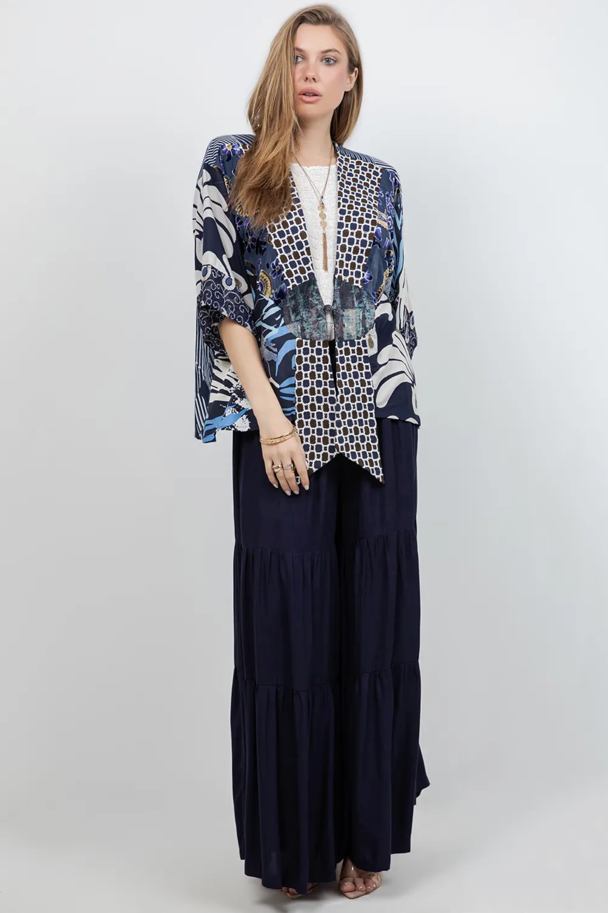 Sterling Style Frog Closure Jacket - 6191J NAVY/WHITE