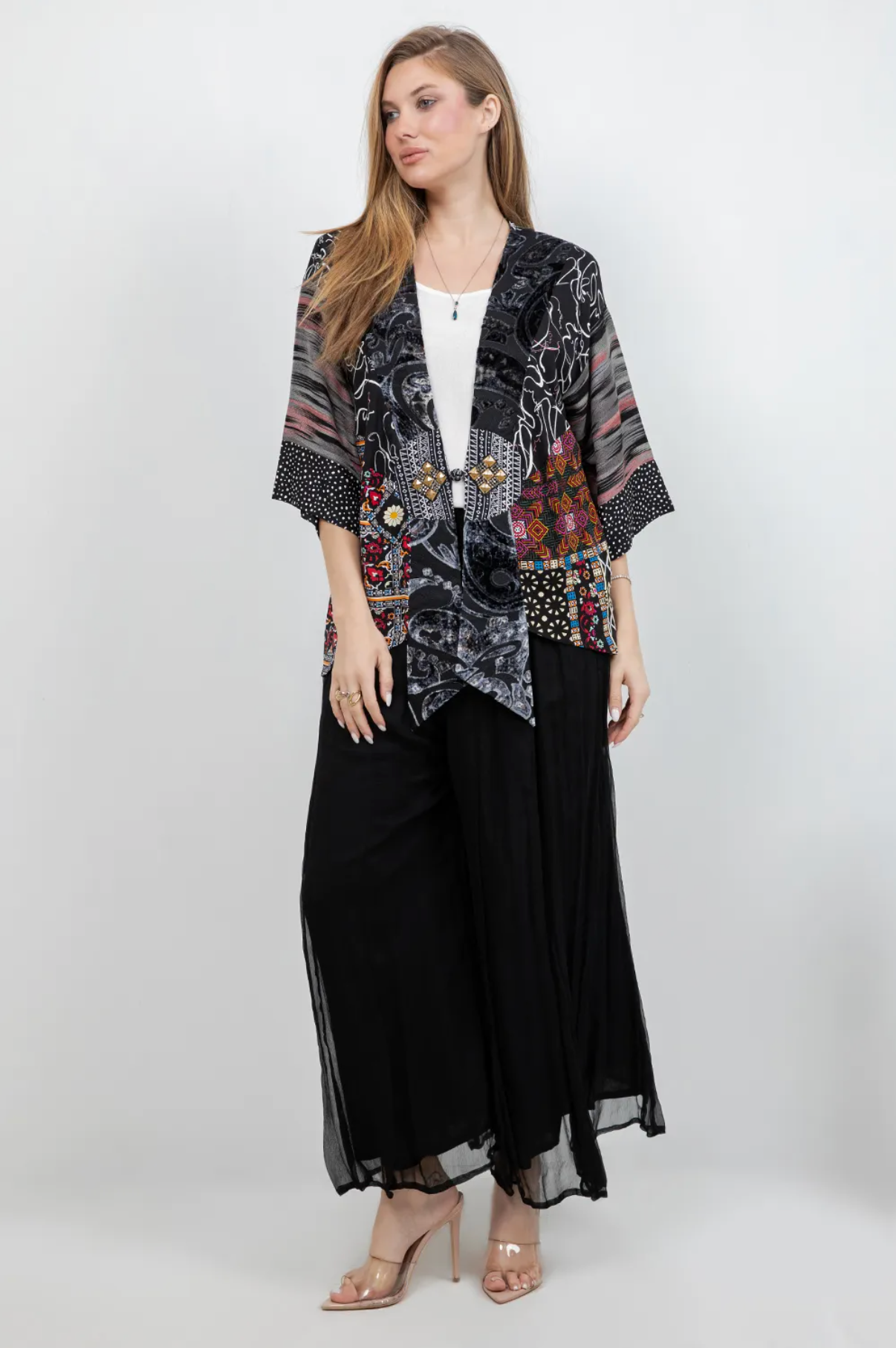 Sterling Style Frog Closure Jacket - 6185J BLACK