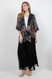 Sterling Style Frog Closure Jacket - 6185J BLACK