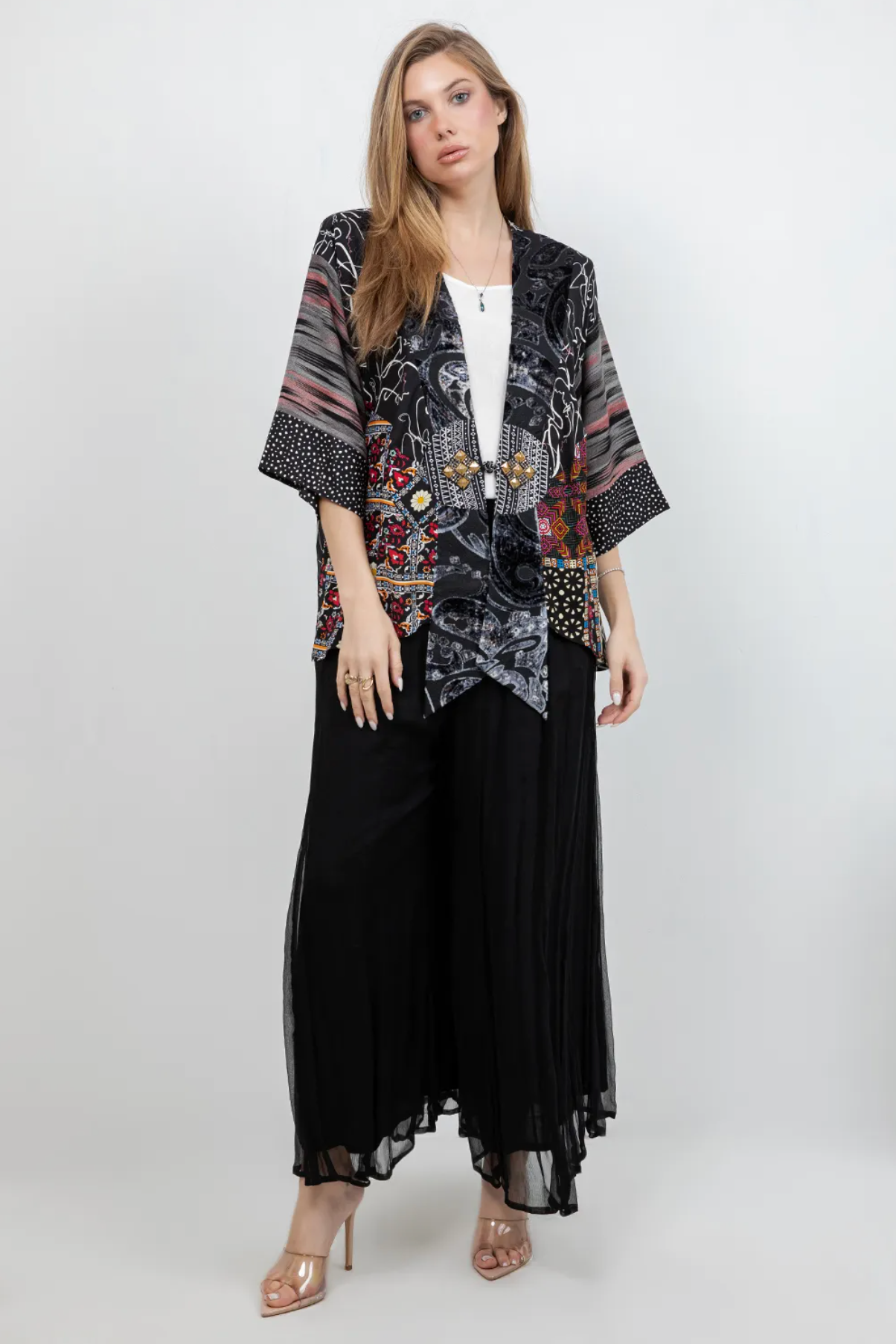Sterling Style Frog Closure Jacket - 6185J BLACK