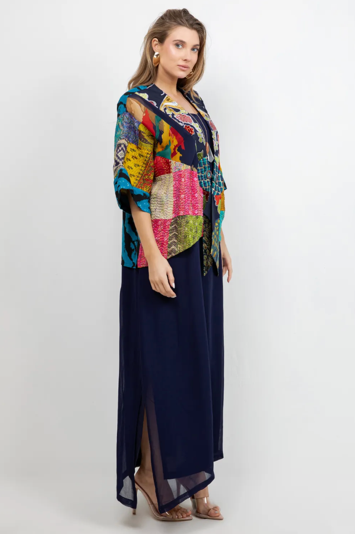 Sterling Style Frog Closure Jacket - 6187J NAVY/MULTI