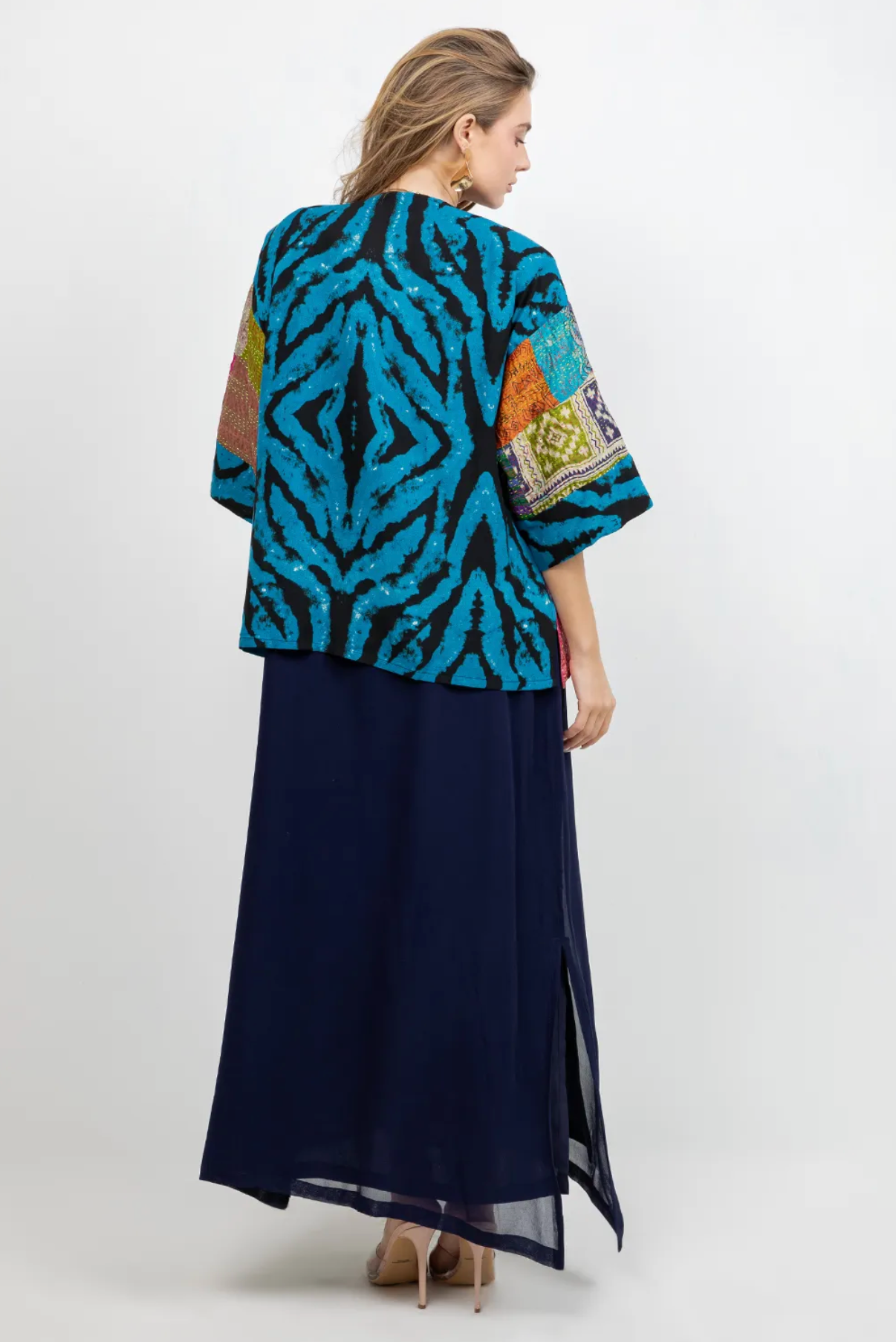 Sterling Style Frog Closure Jacket - 6187J NAVY/MULTI