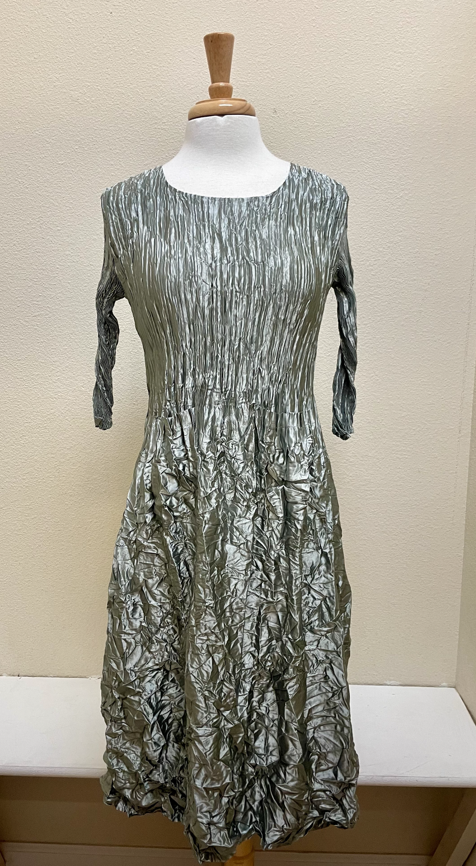 Alquema 3/4 Sleeve Smash Pocket  Dress - METALLIC KOALA CHARCOAL