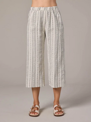 CUT LOOSE Pinstripe Linen Easy Crop - 5142349 - WHITE