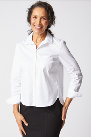 Habitat Perfect Travel Shirts Shaped Hem Shirt - 15024 - WHITE
