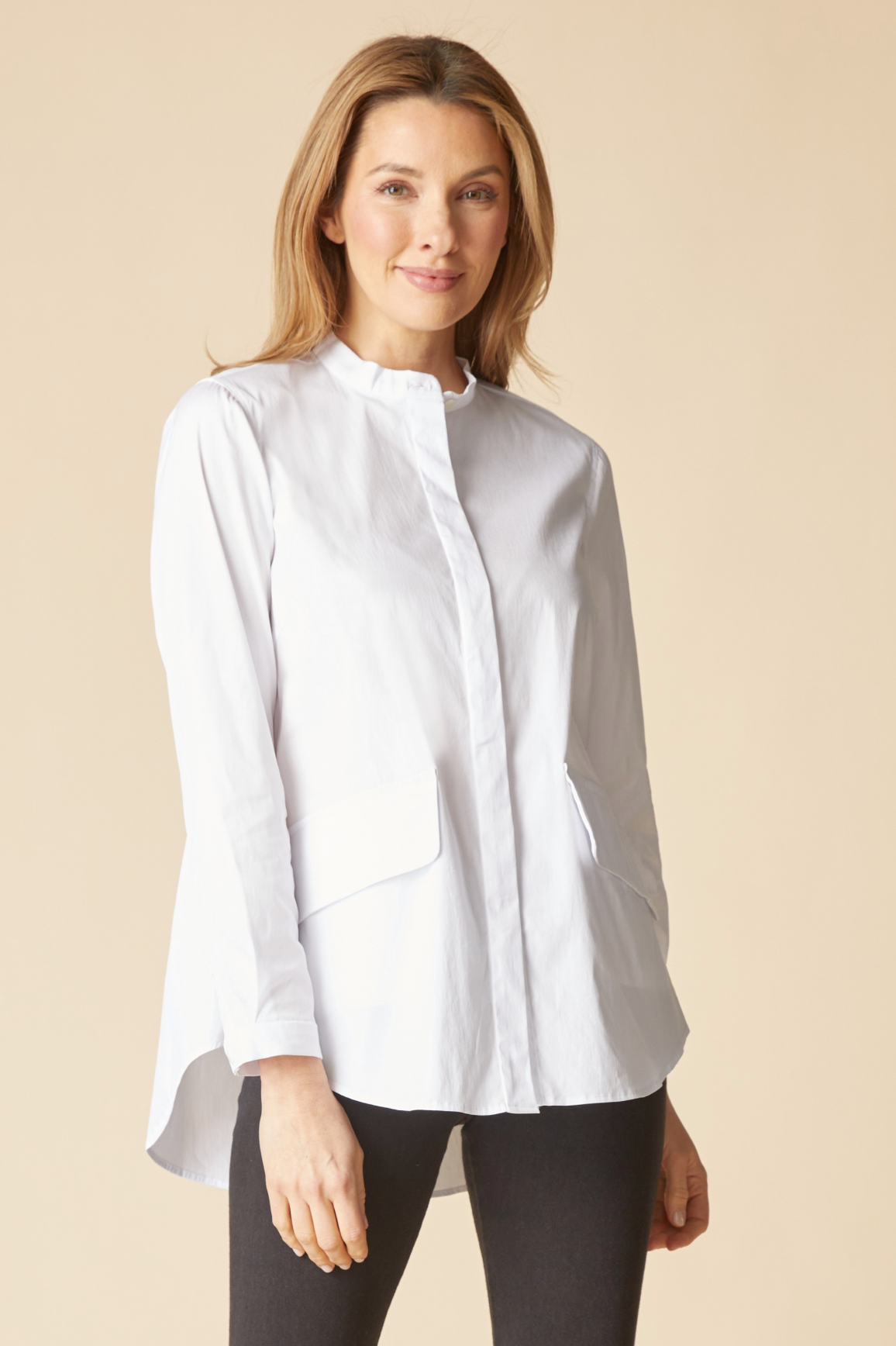 Habitat Perfect Travel Shirts Hidden Placket Shirt - 15012 - WHITE
