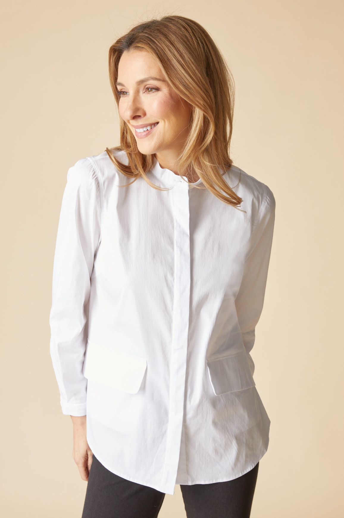 Habitat Perfect Travel Shirts Hidden Placket Shirt - 15012 - WHITE