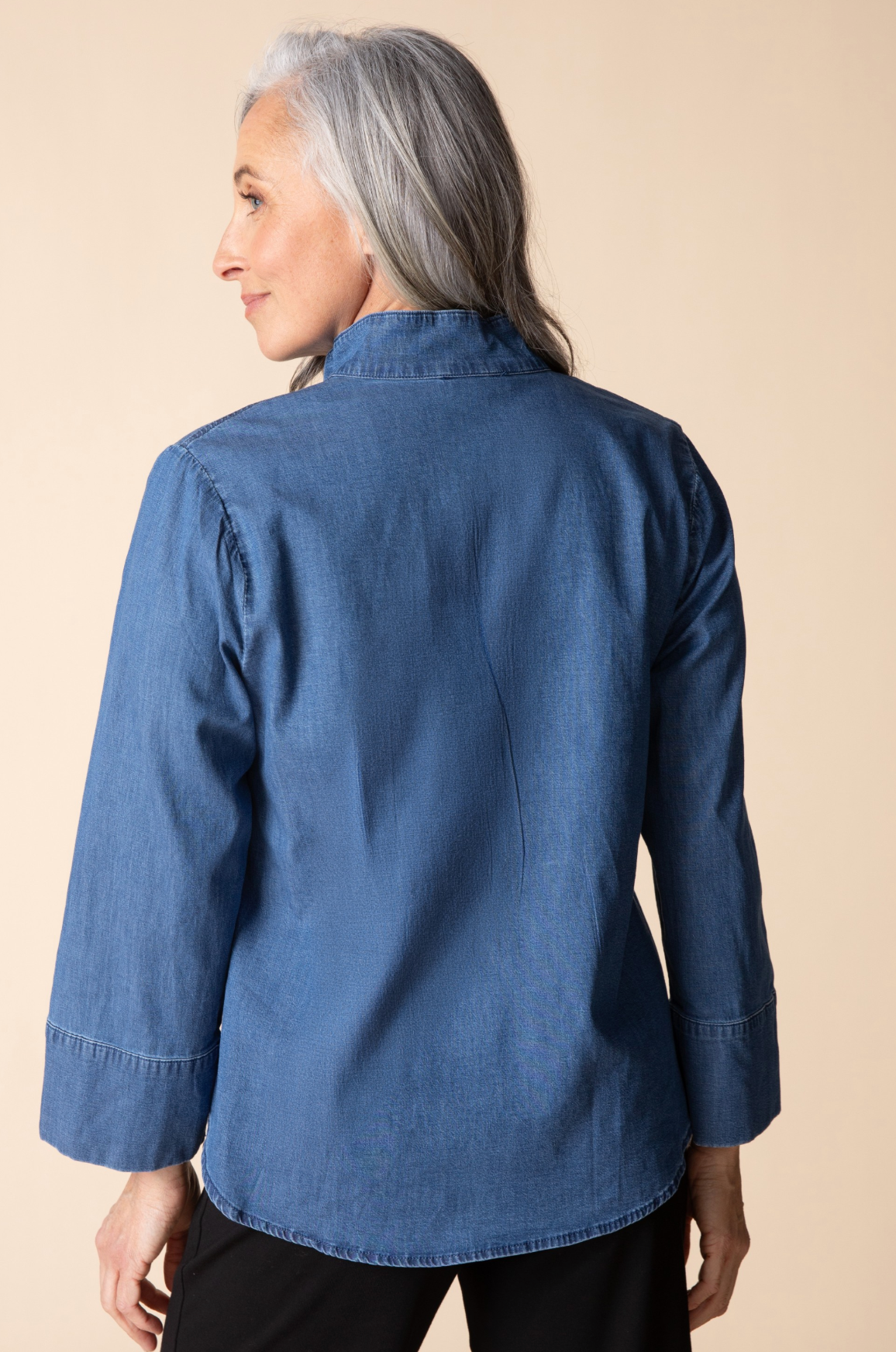 Habitat Perfect Travel Denim Half Placket Pullover - 15545 - MEDIUM DENIM