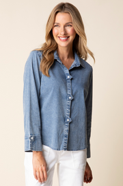 Habitat Perfect Travel Denim Tab Detail Shirt - 15516 - LIGHT DENIM