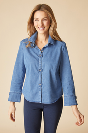 Habitat Perfect Travel Denim Tab Detail Shirt - 15516 - MEDIUM DENIM
