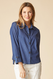 Habitat Perfect Travel Denim Tab Detail Shirt - 15516 - DARK DENIM