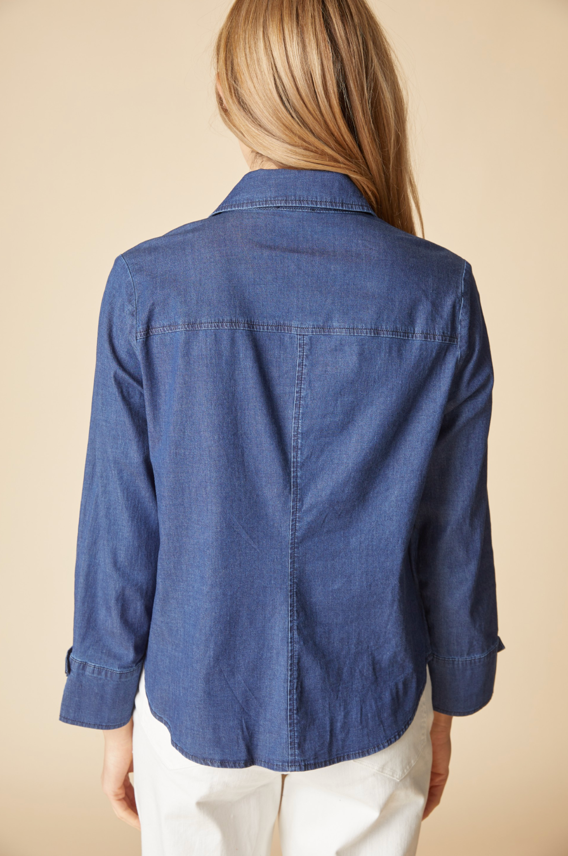 Habitat Perfect Travel Denim Tab Detail Shirt - 15516 - DARK DENIM