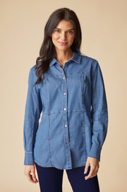 Habitat Perfect Travel Denim Seamed Shirt - 15518 - MEDIUM DENIM
