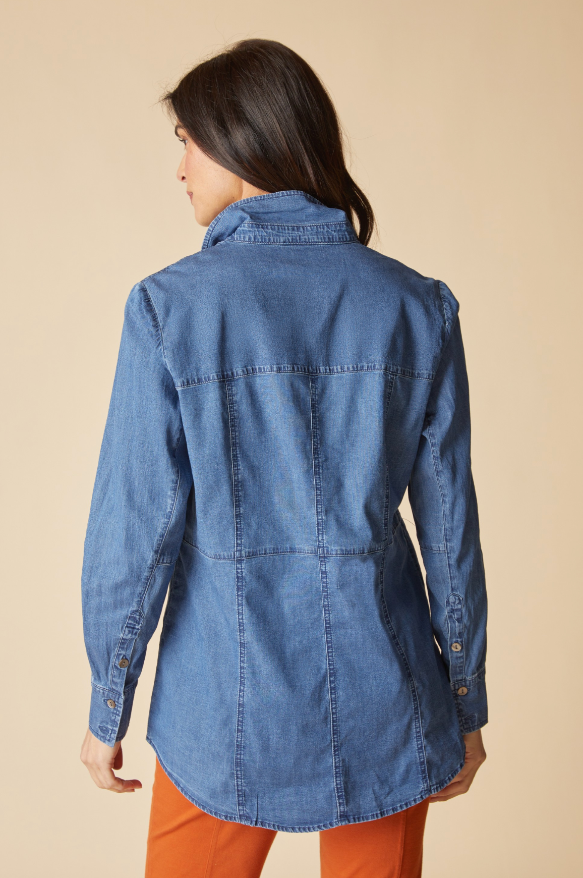 Habitat Perfect Travel Denim Seamed Shirt - 15518 - MEDIUM DENIM