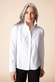 Habitat Knit Mix Shirts Hidden Placket Shirt - 15601 - WHITE