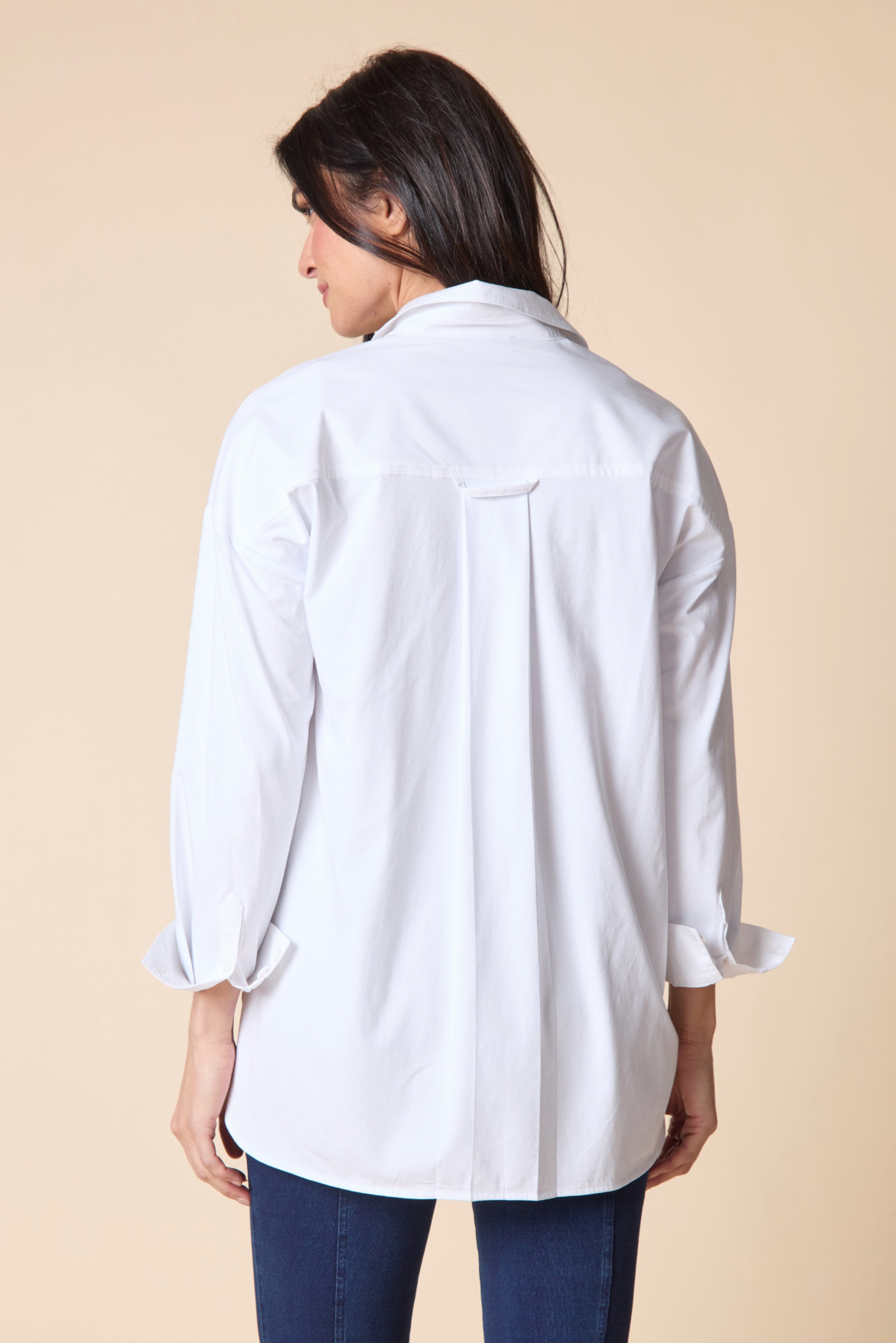 Habitat Knit Mix Shirts Boyfriend Shirt - 15603 - WHITE