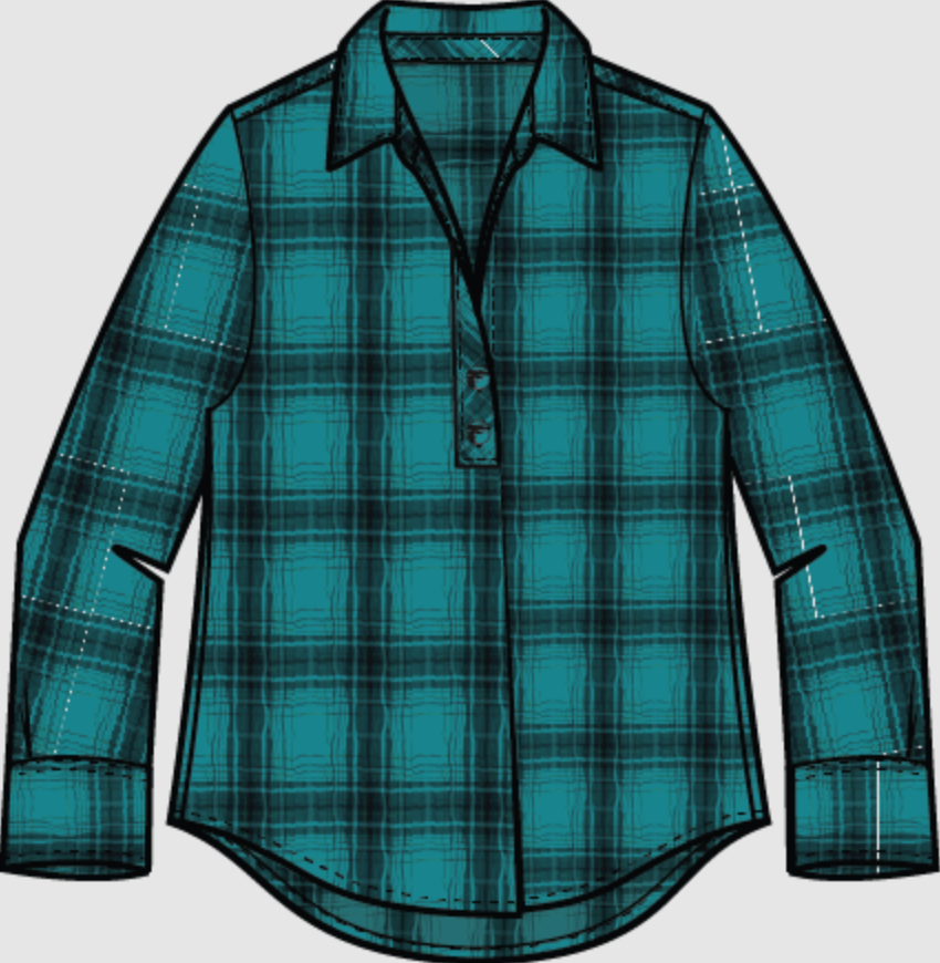 Habitat Crinkle Windowpane Chill Pullover - 75135 - PACIFIC (NOT SPROUT)