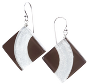 ZSISKA Bliss Musee Brown & Silver Art Deco Earring