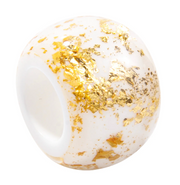 ZSISKA Bliss Glam White with Gold Foil Bead