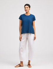 CUT LOOSE Navy Stripe Easy Tee with Pocket - 5476275