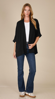 INOAH "Mint" - Solid Short Textured Cardigan (NOT BLACK)