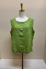 CUT LOOSE Solid Linen Vest - 4405873 - VERDE