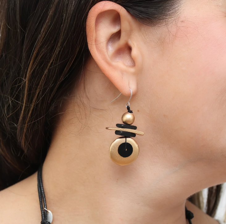 SYLCA Assuta Gold Drop Earrings