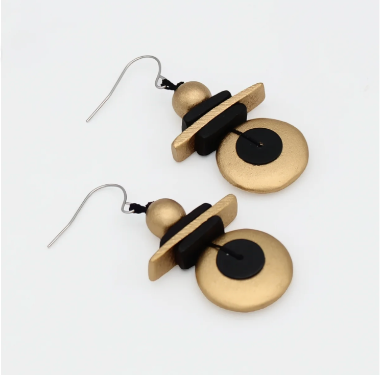 SYLCA Assuta Gold Drop Earrings