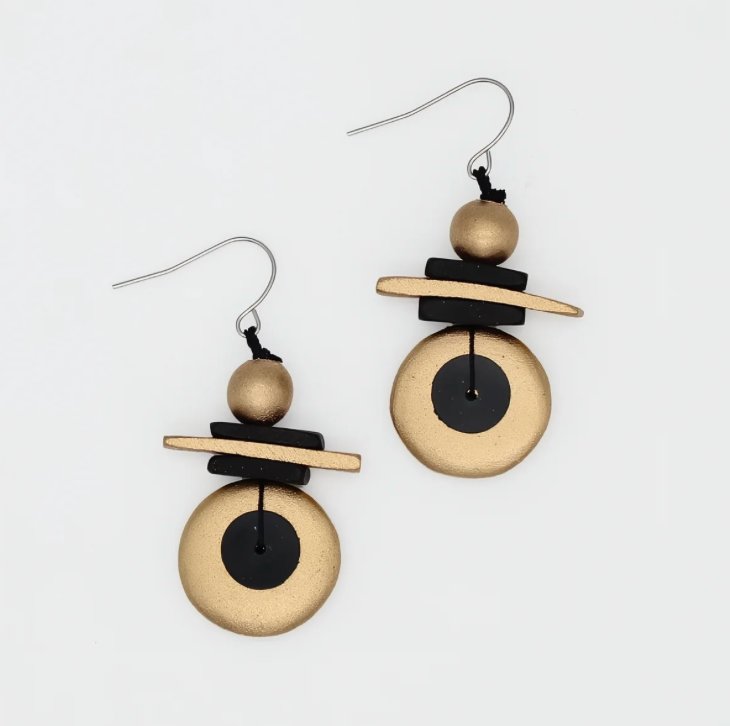 SYLCA Assuta Gold Drop Earrings