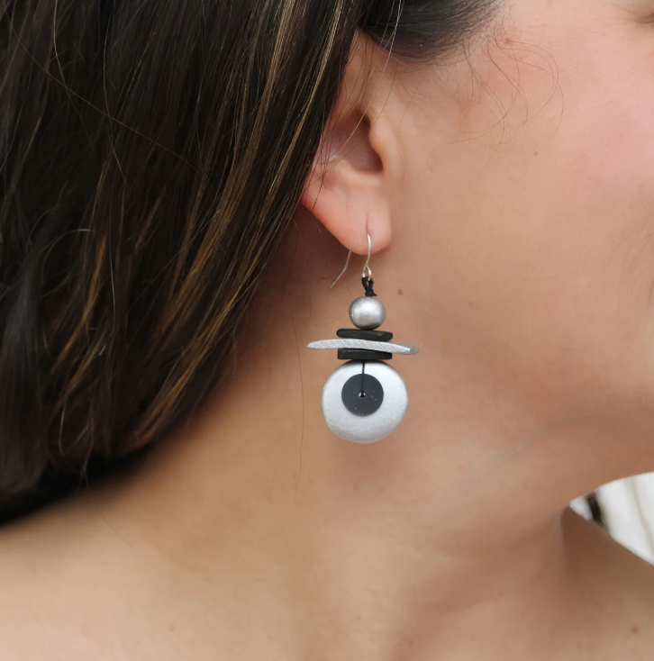 SYLCA Assuta Silver Drop Earrings