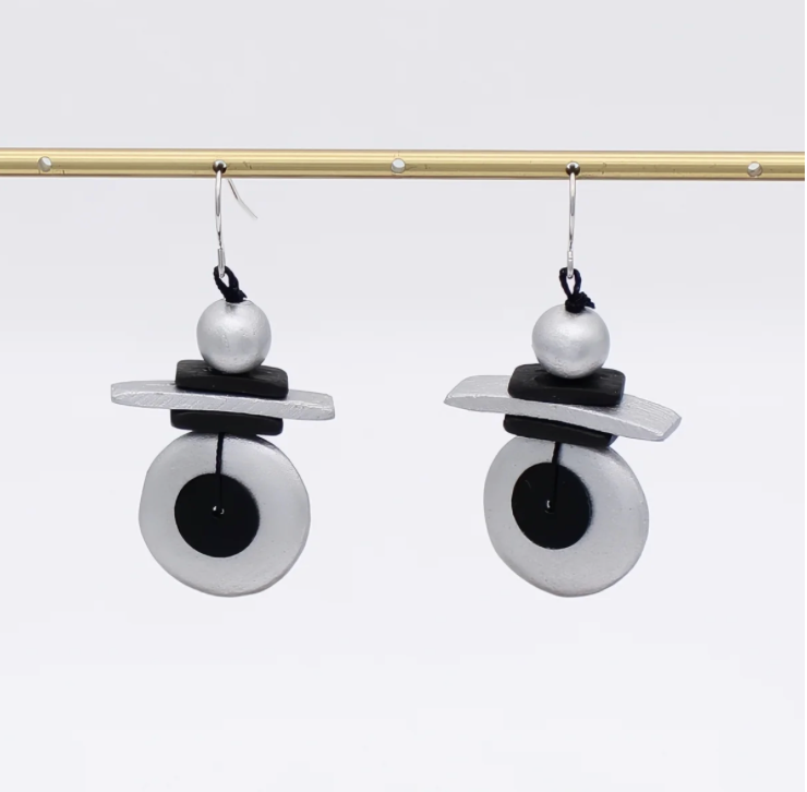 SYLCA Assuta Silver Drop Earrings