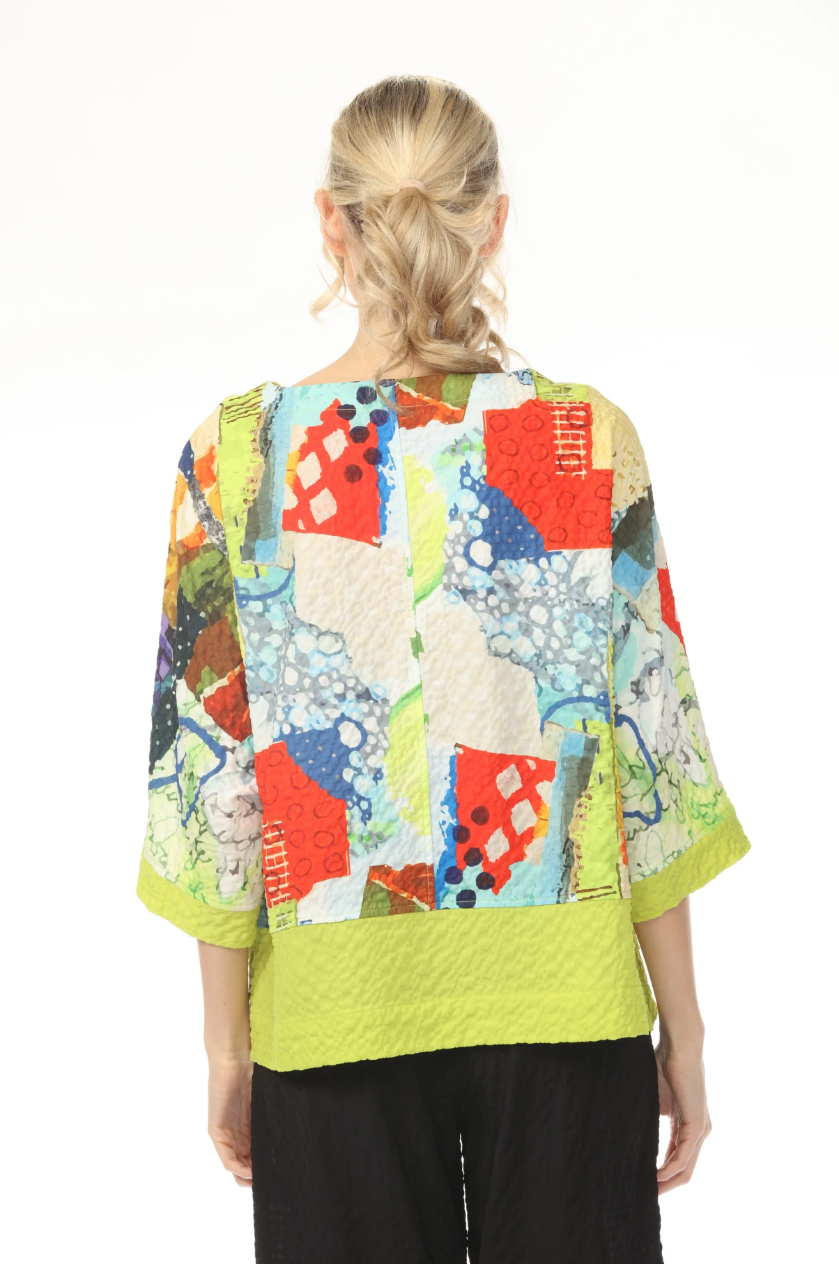 MOONLIGHT Mixed Media Relaxed Top - 4262