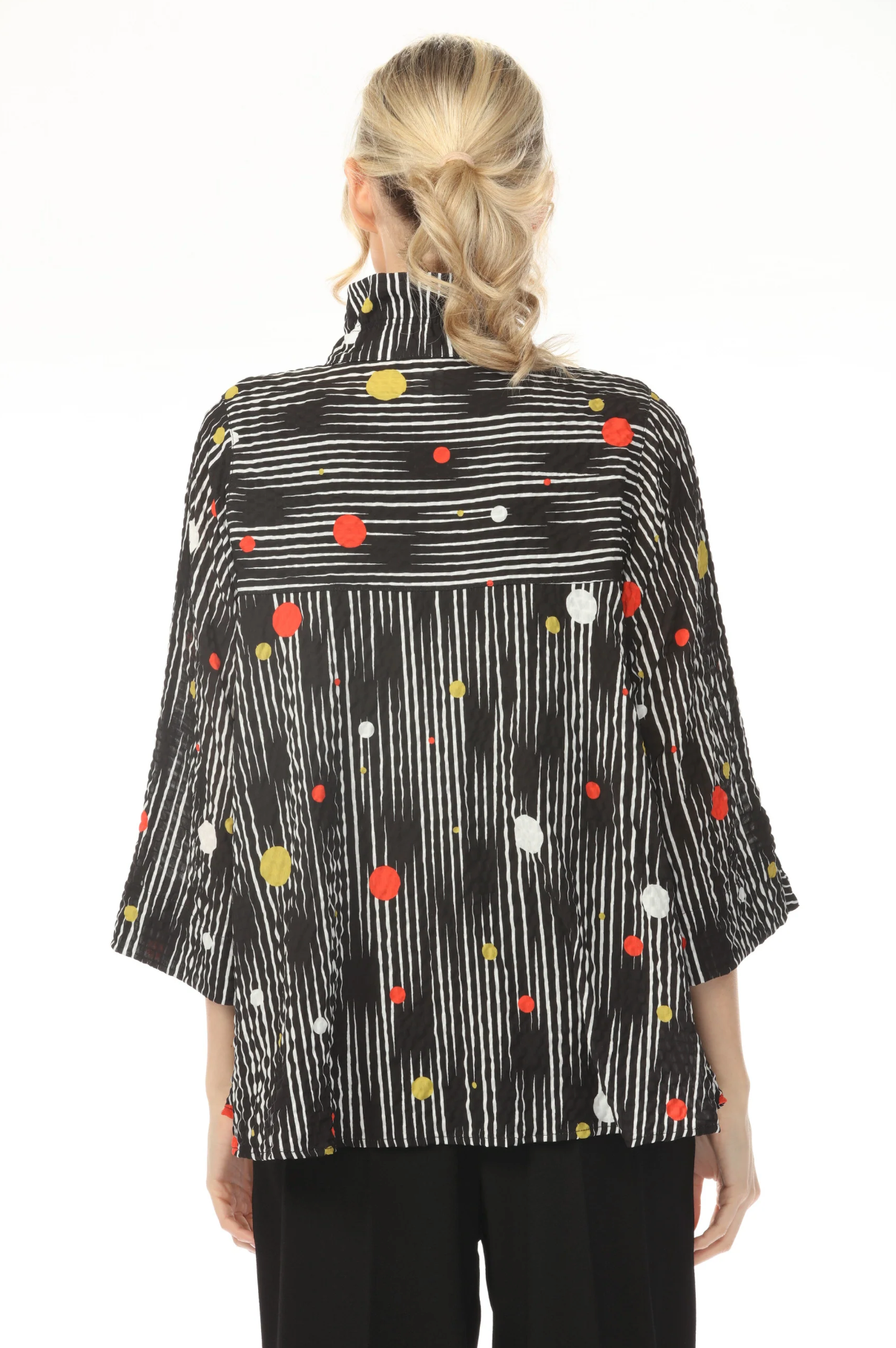 MOONLIGHT Button Down Stripe & Polka Dot Top - 2694NEW