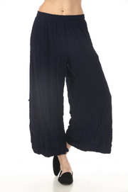 MOONLIGHT Solid Crinkle Relaxed Pant - P4281 - NAVY
