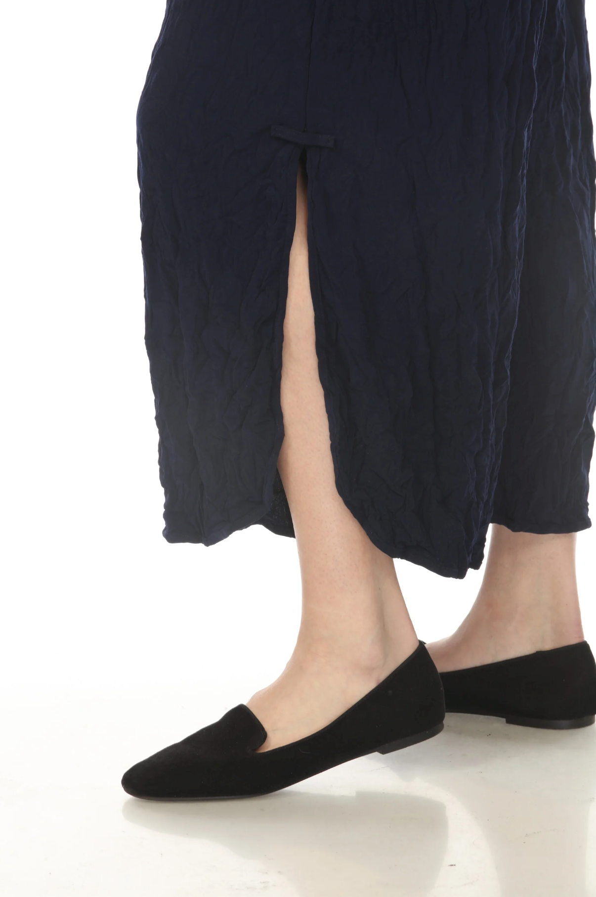 MOONLIGHT Solid Crinkle Relaxed Pant - P4281 - NAVY