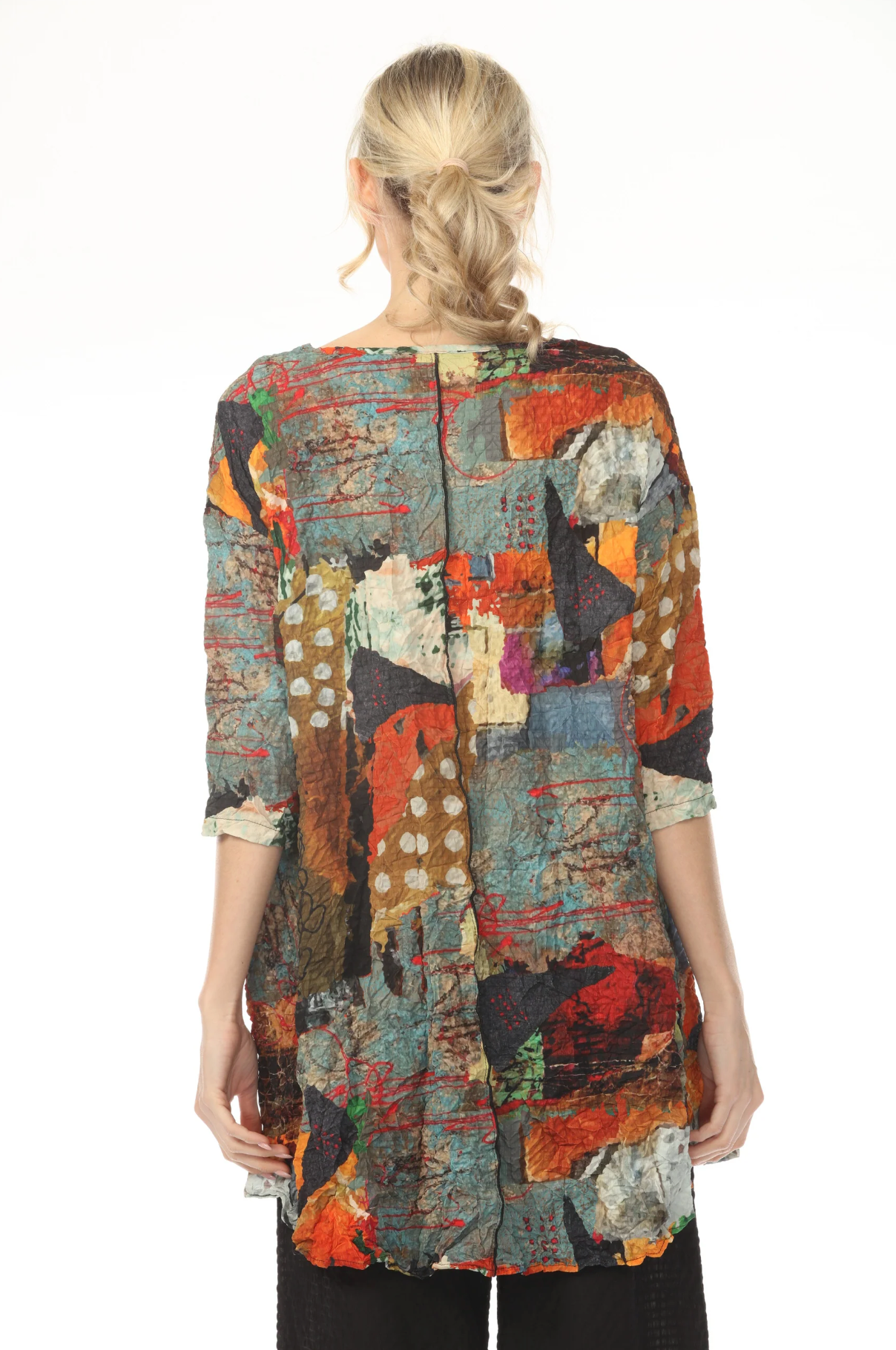 MOONLIGHT Mixed Media Long Sleeve Top - 4222