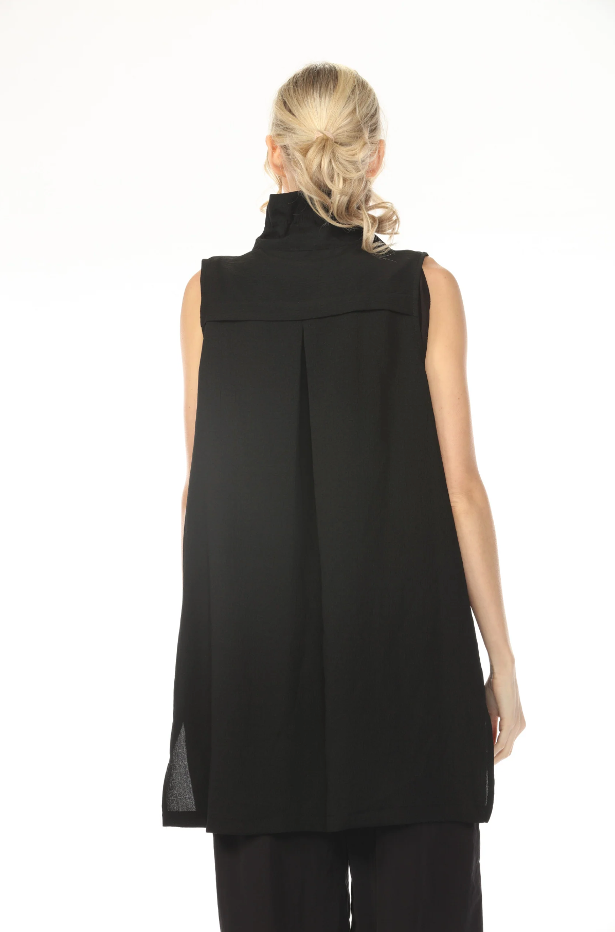 MOONLIGHT One Button Closure Black Dots & Red Accent Vest - WJ2022